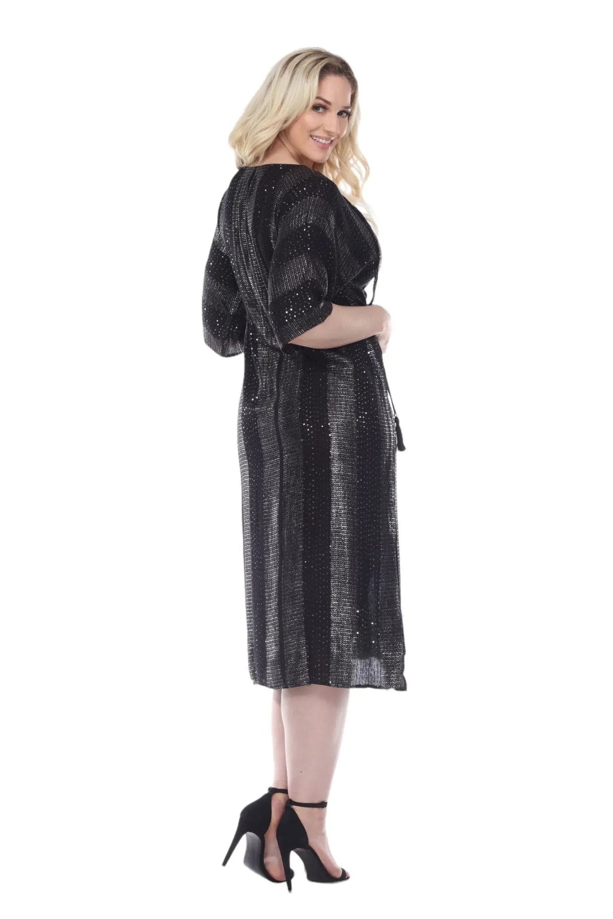 Women's Beach Kaftan Cover Up – Bohemian Lurex Maxi Tunic Dress
