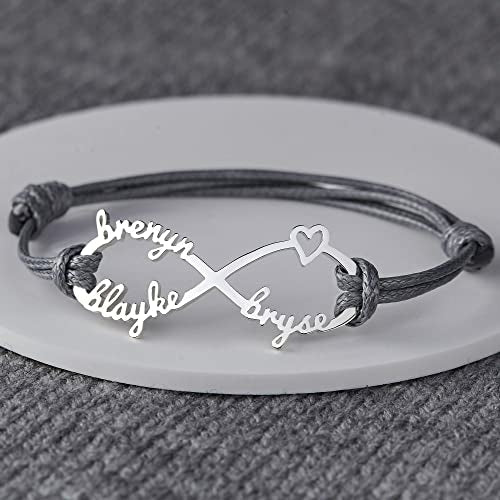 Personalised Infinity Bracelet with Kids Names – Mom Jewellery