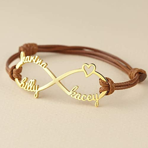 Personalised Infinity Bracelet with Kids Names – Mom Jewellery