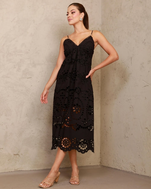 Summer Eyelet Maxi Dress