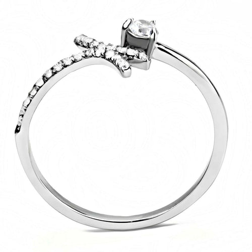 Crystal Clear Stainless Steel Ring