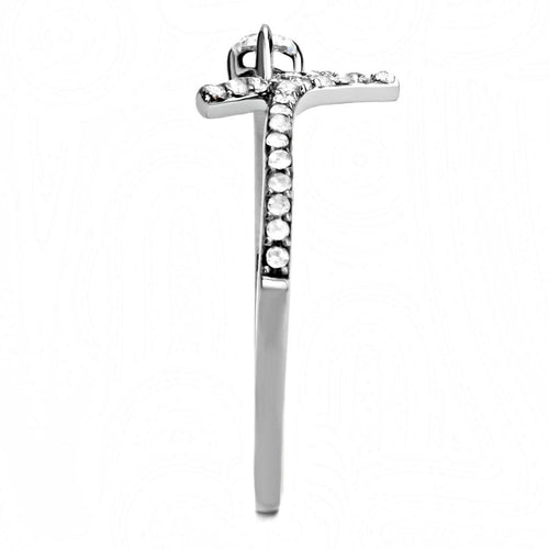Crystal Clear Stainless Steel Ring