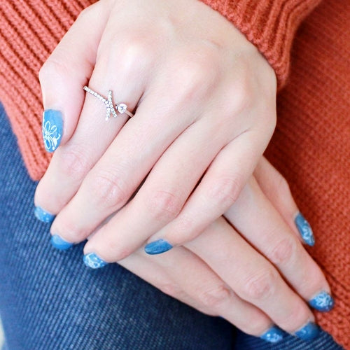 Crystal Clear Stainless Steel Ring