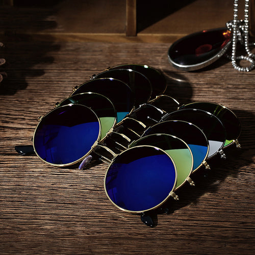 Vintage Metal Frame Sunglasses – UV400 Anti-Glare