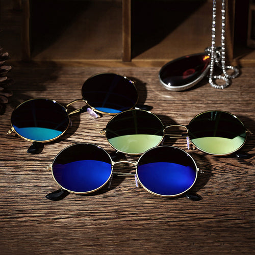 Vintage Metal Frame Sunglasses – UV400 Anti-Glare