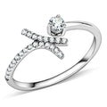 Crystal Clear Stainless Steel Ring