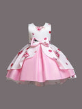 Girl's Satin Floral Printed Frock – Ages 5–6
