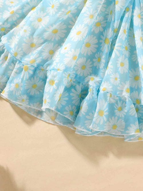 Girl's Georgette Floral Printed Frock – Ages 2–3