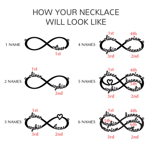 Personalised Infinity Bracelet with Kids Names – Mom Jewellery