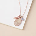 Personalised Fingerprint Necklace with Birthstone – Unique Gift for Mum, Wife & Her