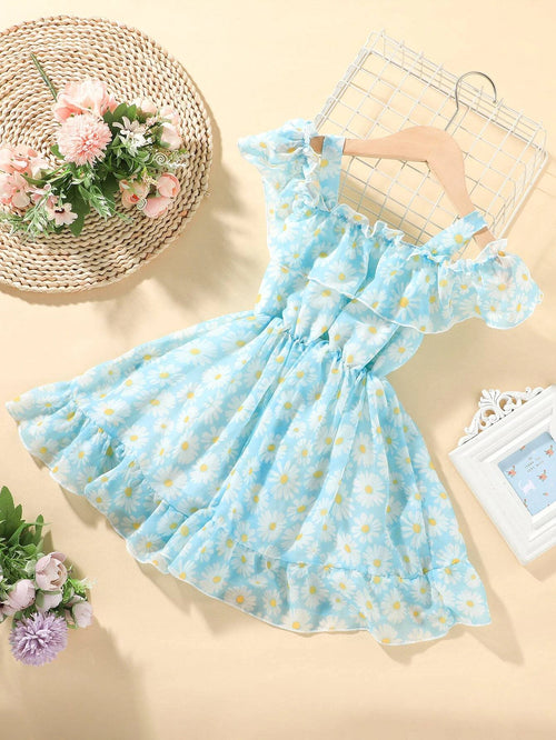 Girl's Georgette Floral Printed Frock – Ages 2–3
