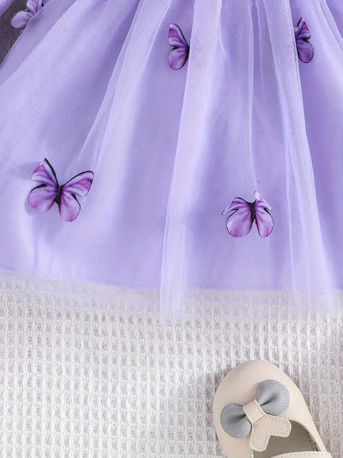 Girl's Lycra Floral Printed Frock – Ages 3–4