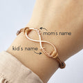 Personalised Infinity Bracelet with Kids Names – Mom Jewellery