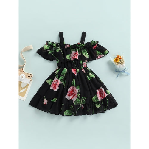 Girl's Georgette Floral Printed Frock – Ages 2–3