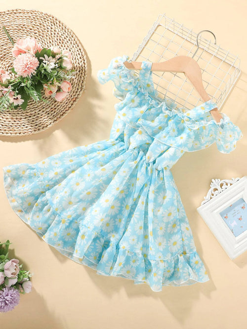Girl's Georgette Floral Printed Frock – Ages 2–3