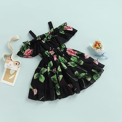 Girl's Georgette Floral Printed Frock – Ages 2–3