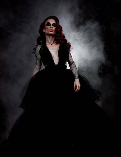 Alexa Black Tulle Gown