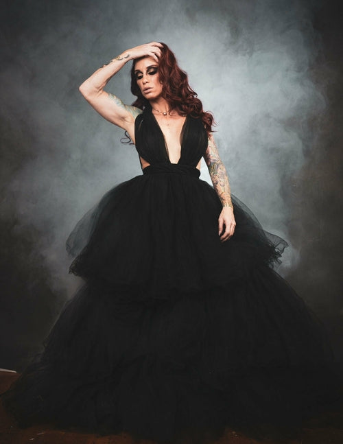 Alexa Black Tulle Gown