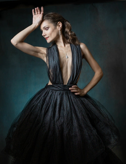 Alexa Black Tulle Gown