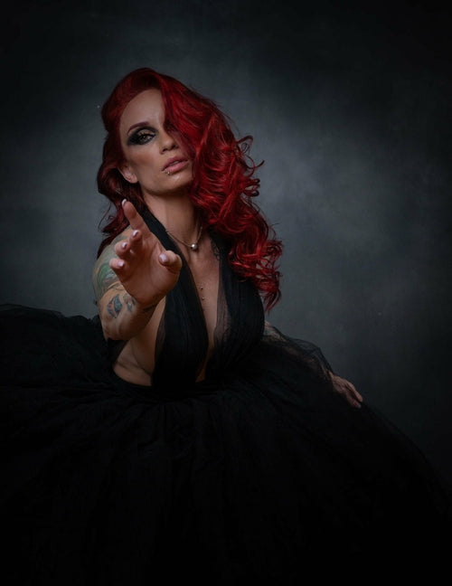 Alexa Black Tulle Gown