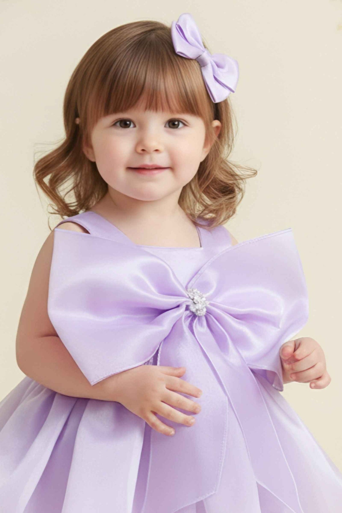 Nanha Swag Bow Designer Baby Dress – Princess Party Wear