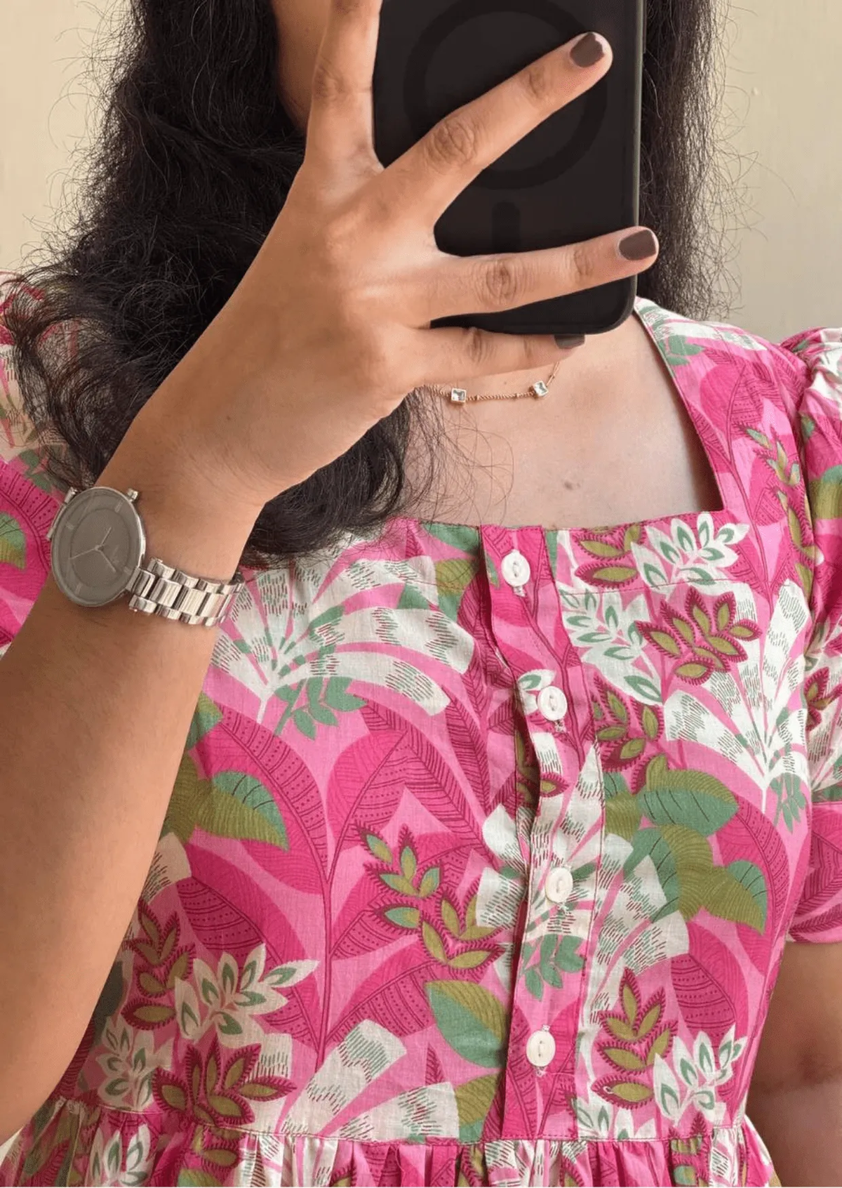 Timeless Floral Soft Cotton Midi Dress – Maternity Friendly